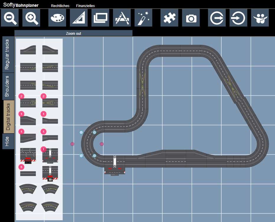 Track Planning Software - Softy Bahnplaner - Slot Track Pro